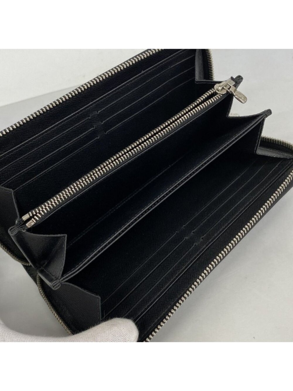Louis Vuitton Wallet Epi Denim Zippy Blue Silver - Picture 3 of 9